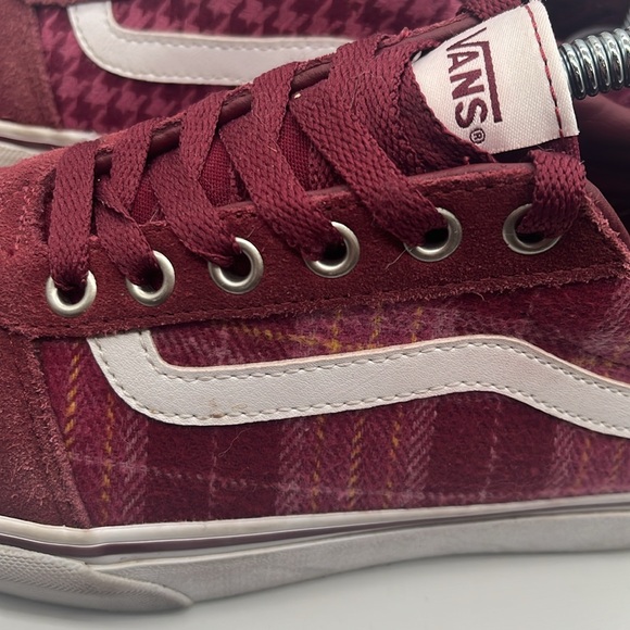 Vans Sz 8.5 leather & Fabric plaid - Picture 3 of 7